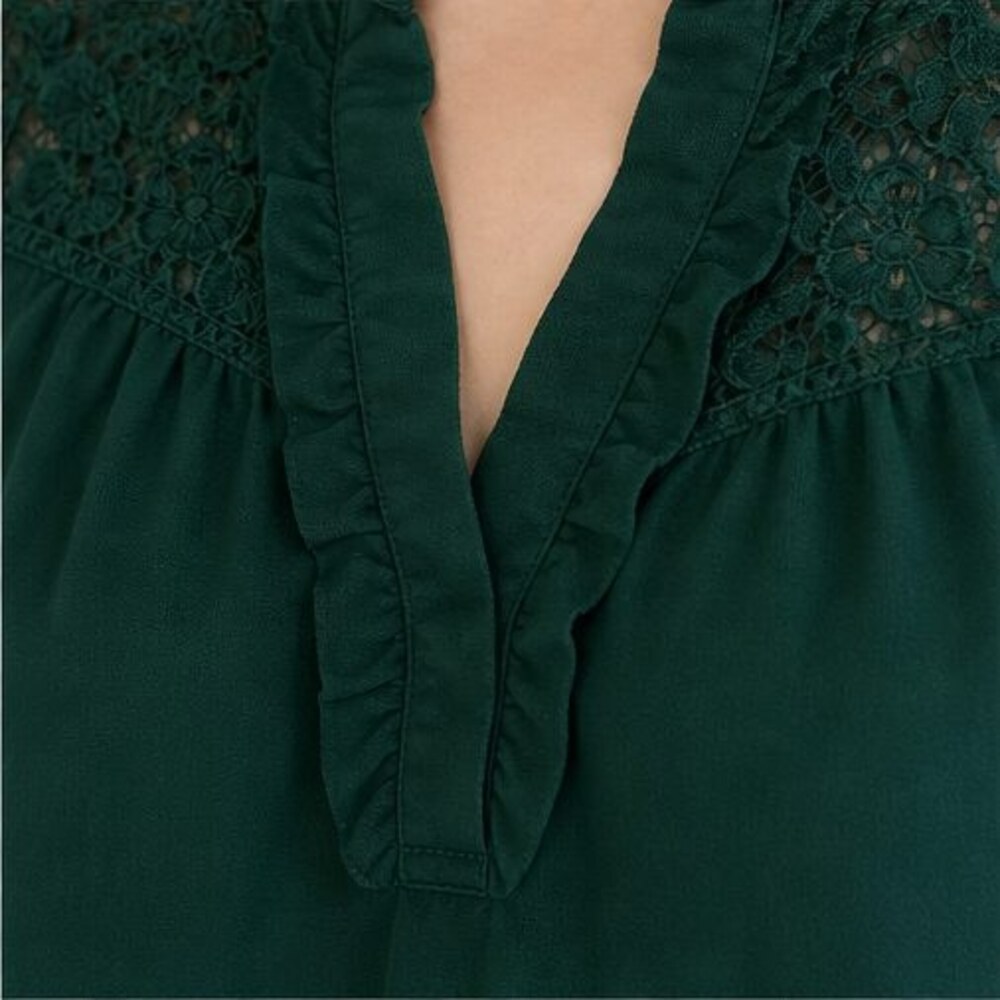 Emerald Puff Sleeve Top - Picture 4 of 6